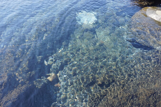三宅島「長太郎池」の水は透明度抜群