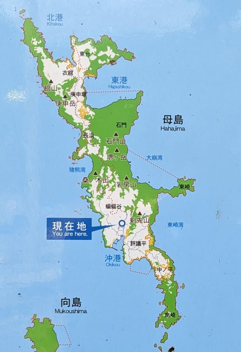 母島の地図