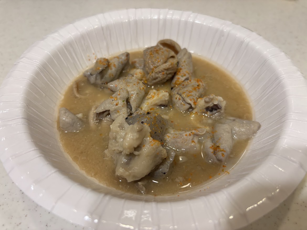 持ち帰ったもつ煮込み